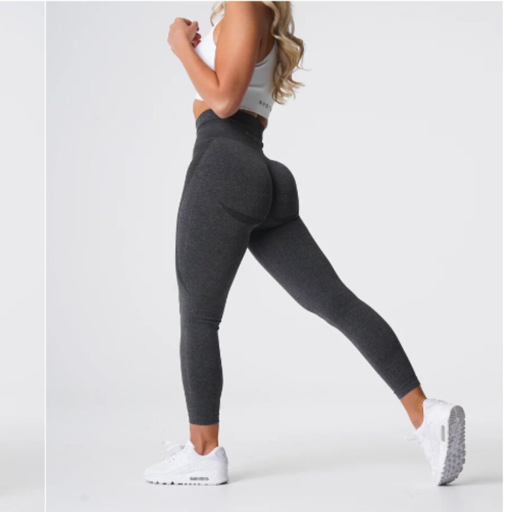 NVGTN Black Speckled Contour Seamless Leggings Size XS